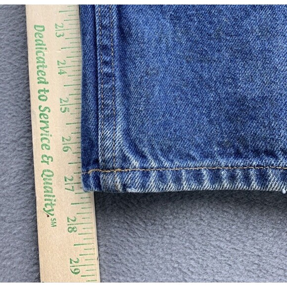 LL Bean Natural Fit Denim Jeans Men's Size 38X29 Distressed Suspender Buttons - Picture 6 of 16